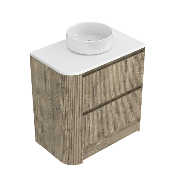 Norah Luxe Right Corner with Left Hand Curve Floor standing Vanity